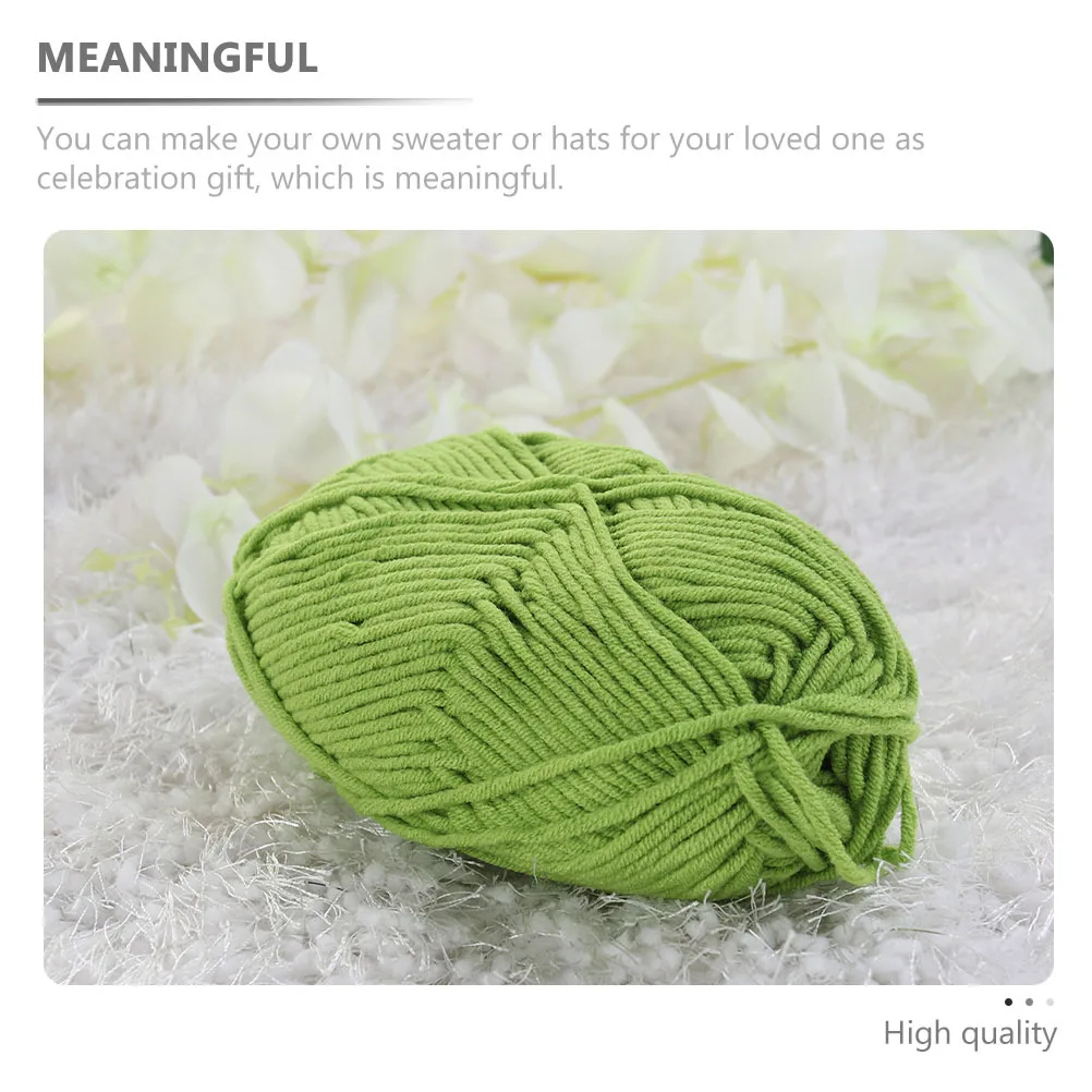 

5pcs 5 Rolls Cotton Yarn For Knitting Handmade Crochet Diy Craft Soft Durable Weaving Material Thicken Multicolored Yarn