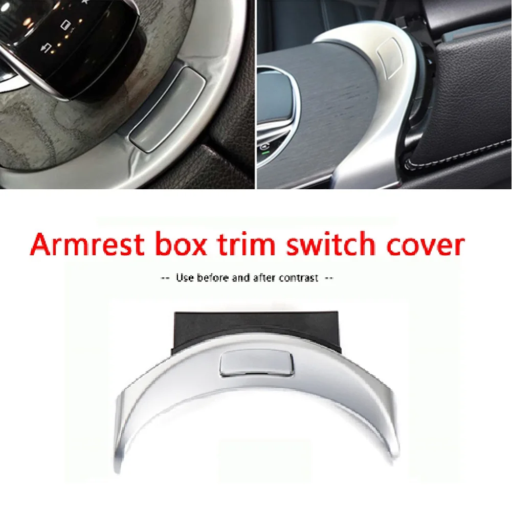 

Chrome Console Armrest Switch Button Trim for Mercedes Benz W205 W253 2015-2020 Central Storage Box Switch