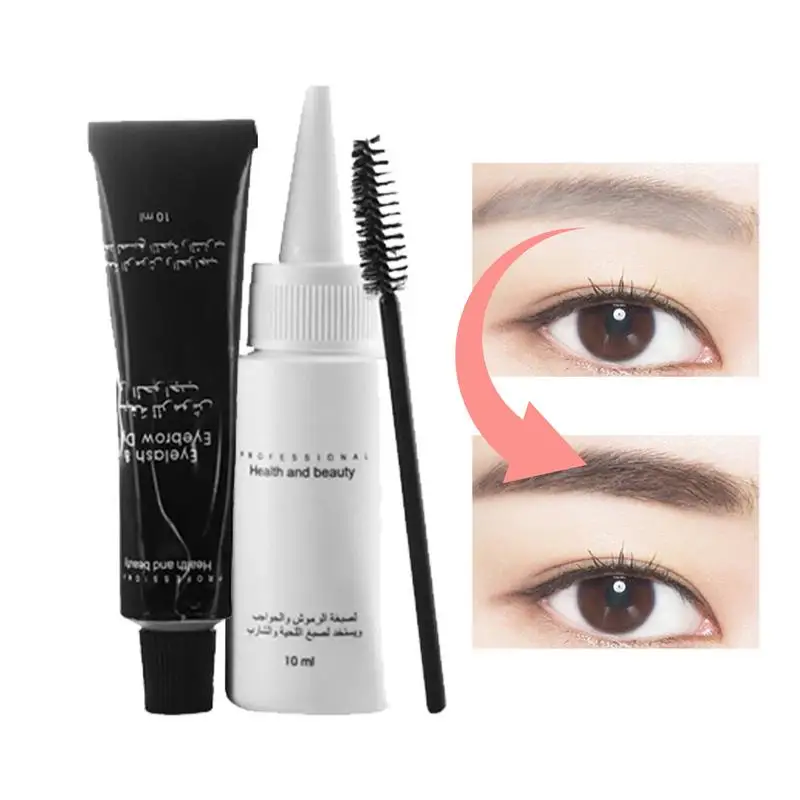 Wenkbrauwverf Kit Wimper- en Wenkbrauwverf Tint Kit Waterdicht Snelle Tint Brow Dye Wimpers Langdurige Mascara Wenkbrauwen Make-up