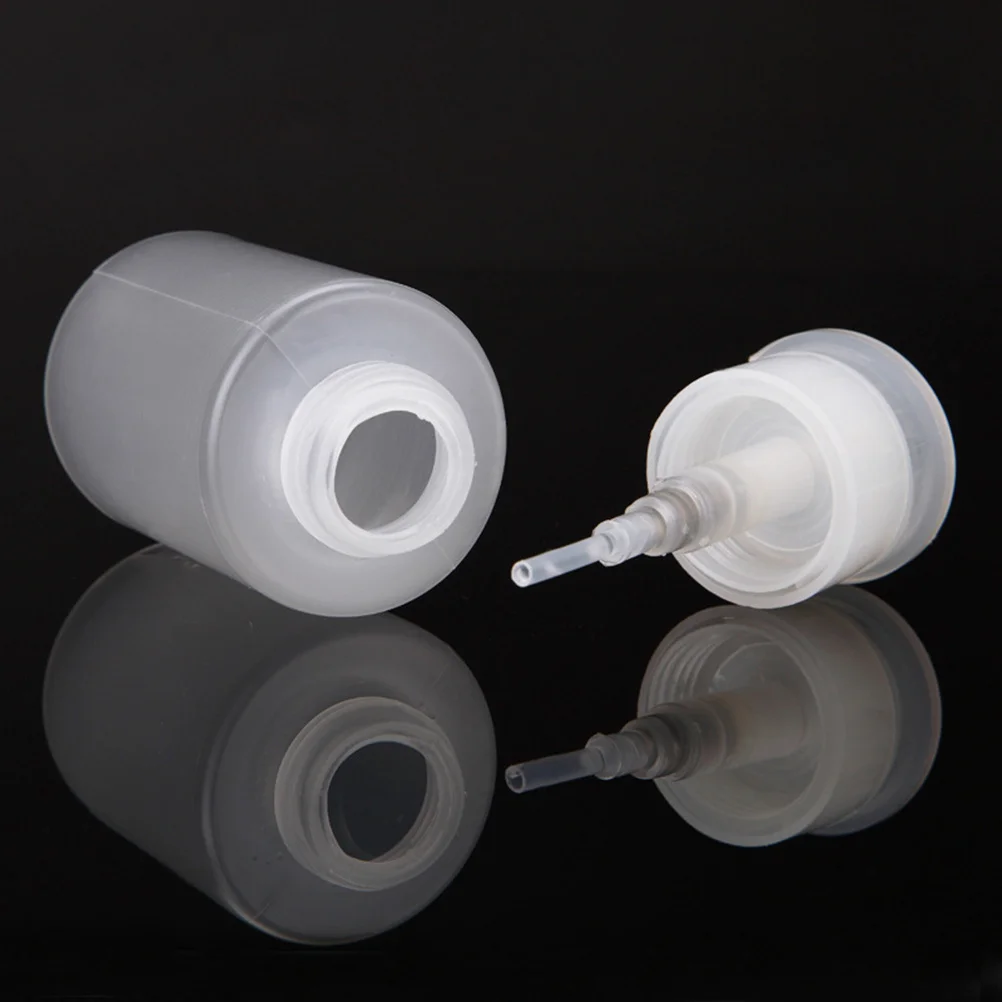 

4Pcs Press Pump Nail Cleaner Bottles Durable Plastic Manicure Remover Holder Compact Storage Container for Home Shop 120ml