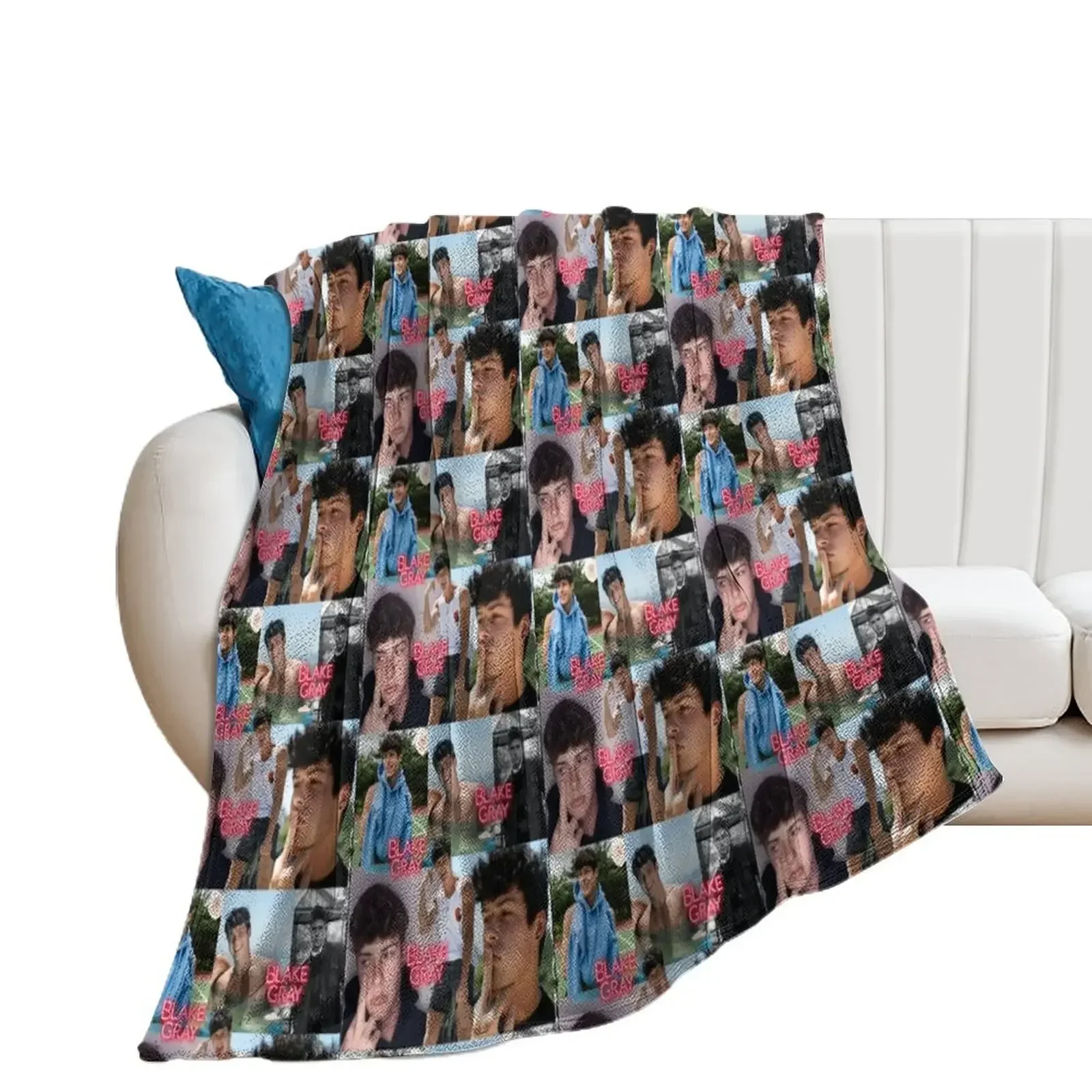 Blake Gray Collage Throw Blanket Blankets For Baby warm for winter funny gift Furrys Blankets