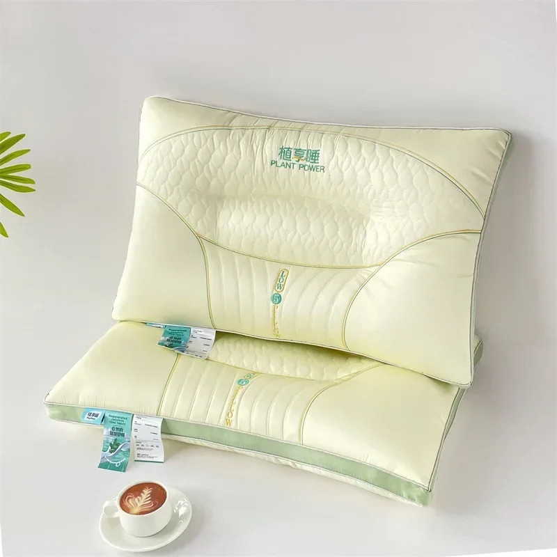 Household pillow core with soft silk and smooth neck protection to aid sleep.