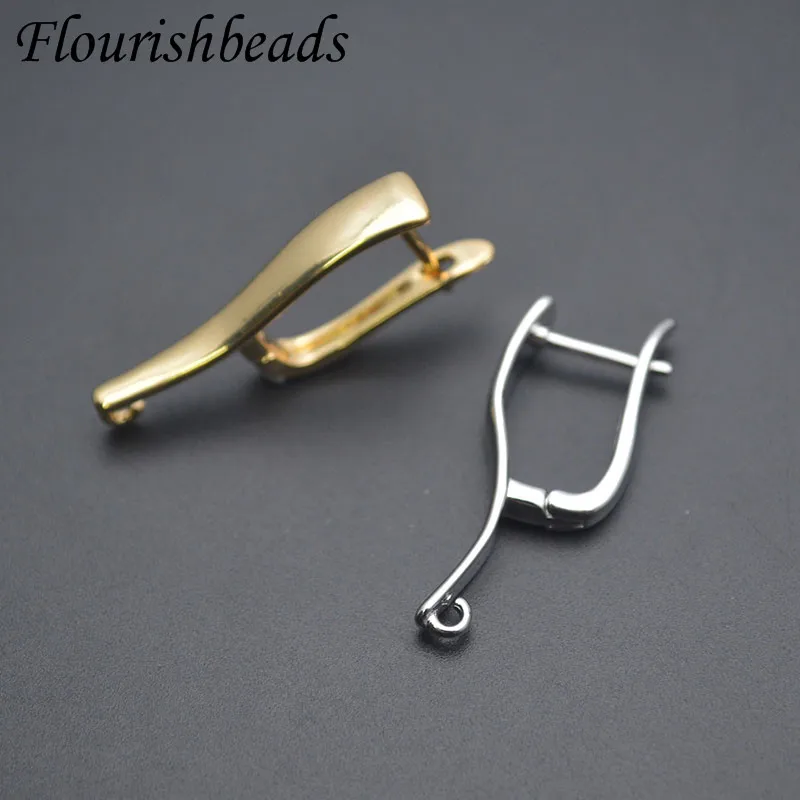 20pcs/lot 18k Gold Plated Handmade DIY Earring Accessory Earring Hooks Clasps Earwires Fastener for Jewelry Making