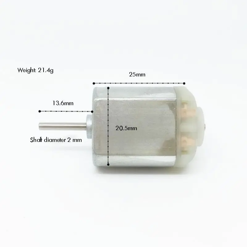 130 Insert Type Carbon Brush Motor DC 12 Volts for Car Rearview Mirror Adjustment, Positive/ Reverse Shaft Micro Motor