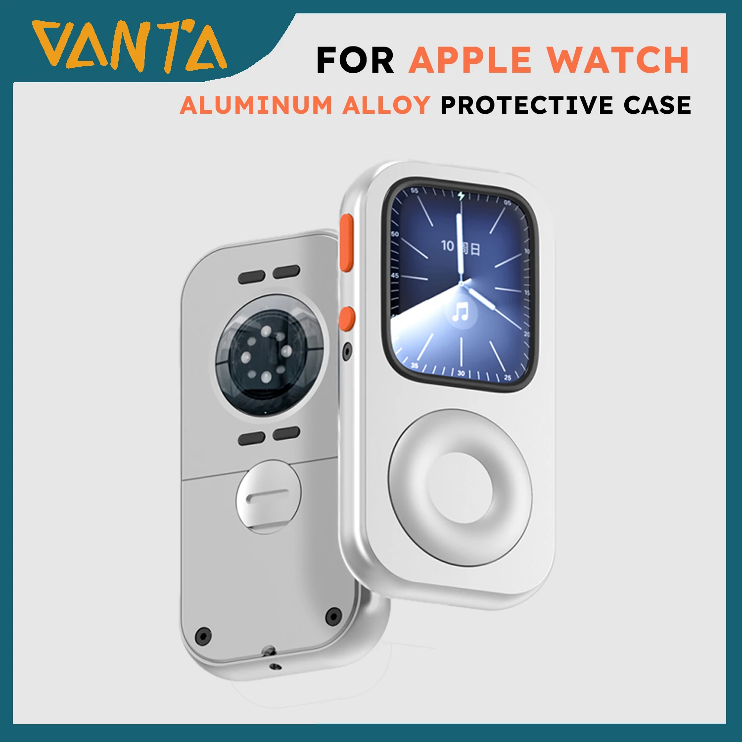 RePod for Apple Watch 44 45mm Aluminum Alloy Protective Case Shockproof & Waterproof Accessory For iWatch Function Expansion