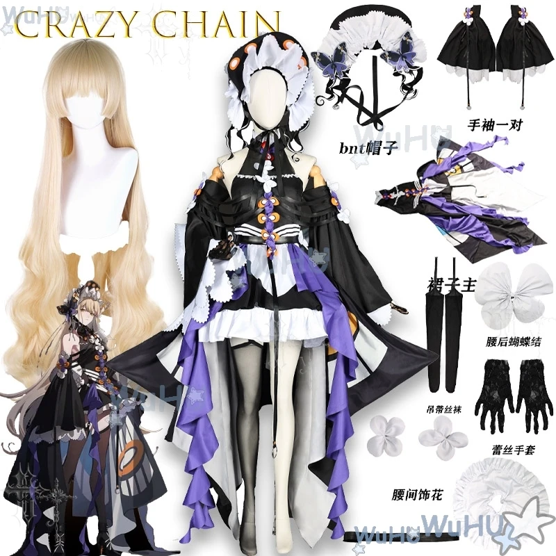 ​​Anime Crazy Chain Libitina Cos Costume Character Cosplay Outfit Full Set For Anime Comic Con Party Role Play party Lolita cos