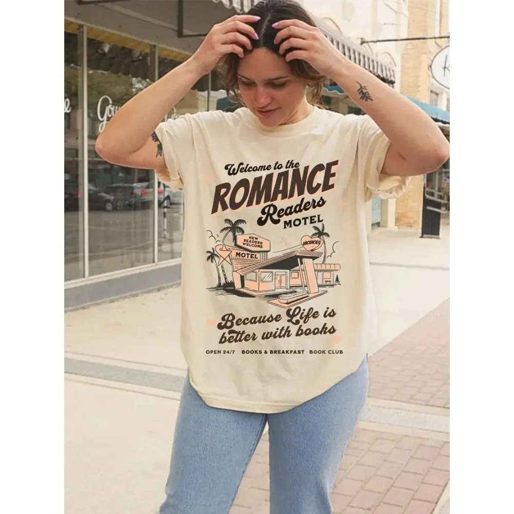 Romance Reader Shirt Life is Better with Books T Shirt Bookish Printed tShirt Funny Book Lover Tee Gifts Unisex Summer Top Tee