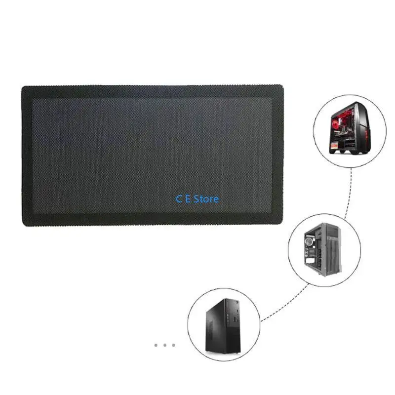 14X28Mm/12X36Mm PC Chassis Pendingin Debu Filter Magnetik PVC Net Guard Penutup Kipas Tahan Debu Komputer Mesh Aksesoris