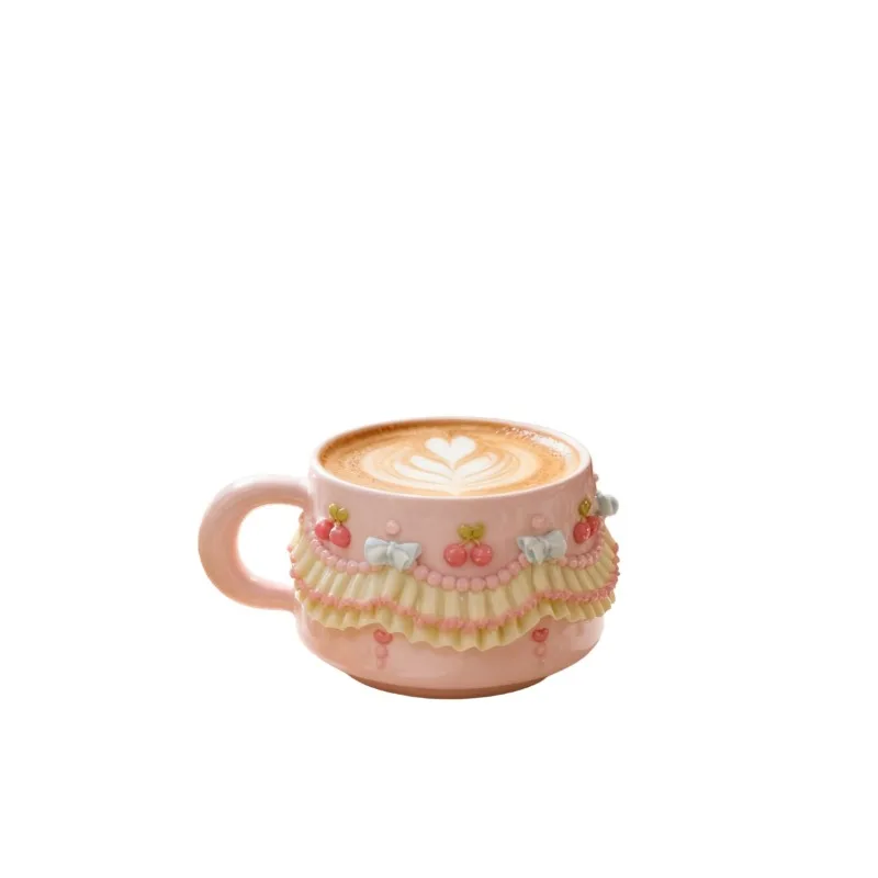 

Cute three-dimensional cake coffee cup, home drinking cup gift