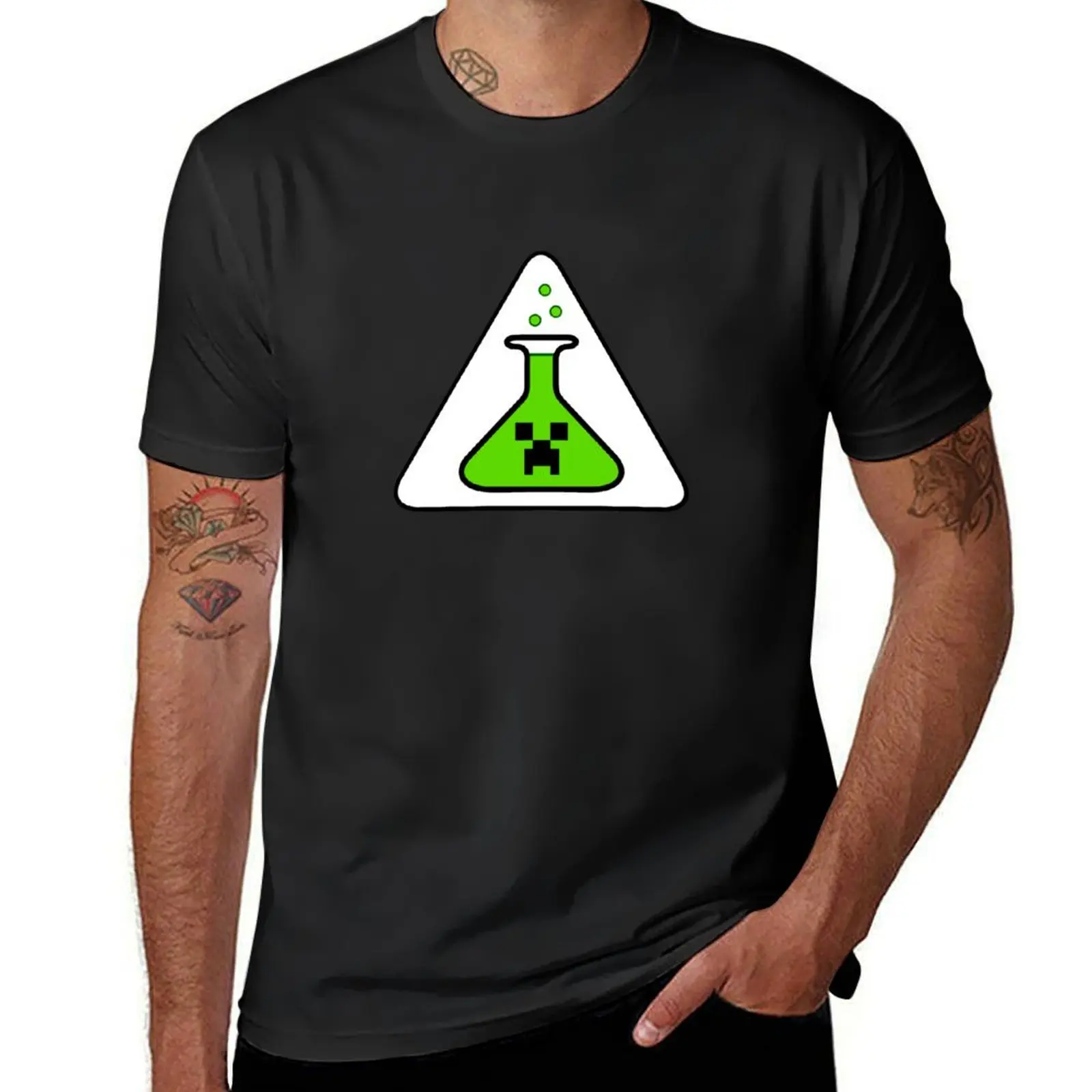 Creeper's Lab beaker T-Shirt quick-drying summer clothes oversizeds mens plain t shirts