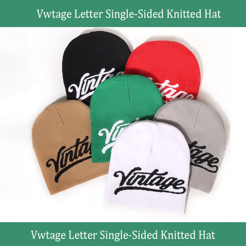 

American Style Hip Hop Letter Funny Wool Knitted Hats Warm Autumn And Winter New Beanies Versatile Street Fashion Accessories