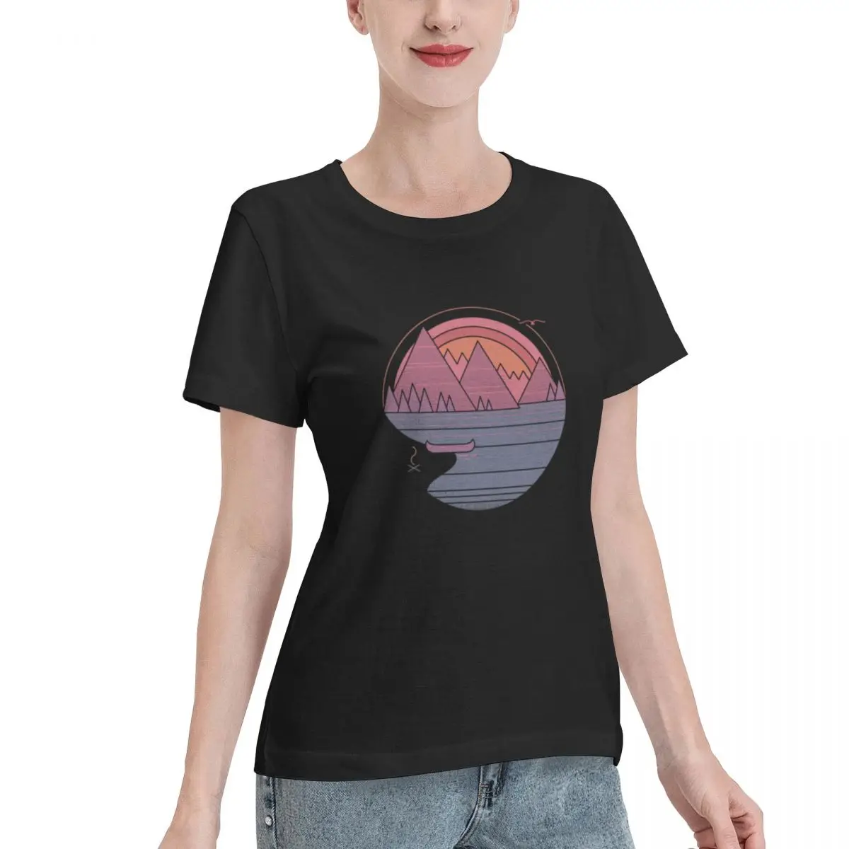 All Body Type The Mountains Are Calling Women's T-shirt Autumn Outfit Fashion Ladies Shirt