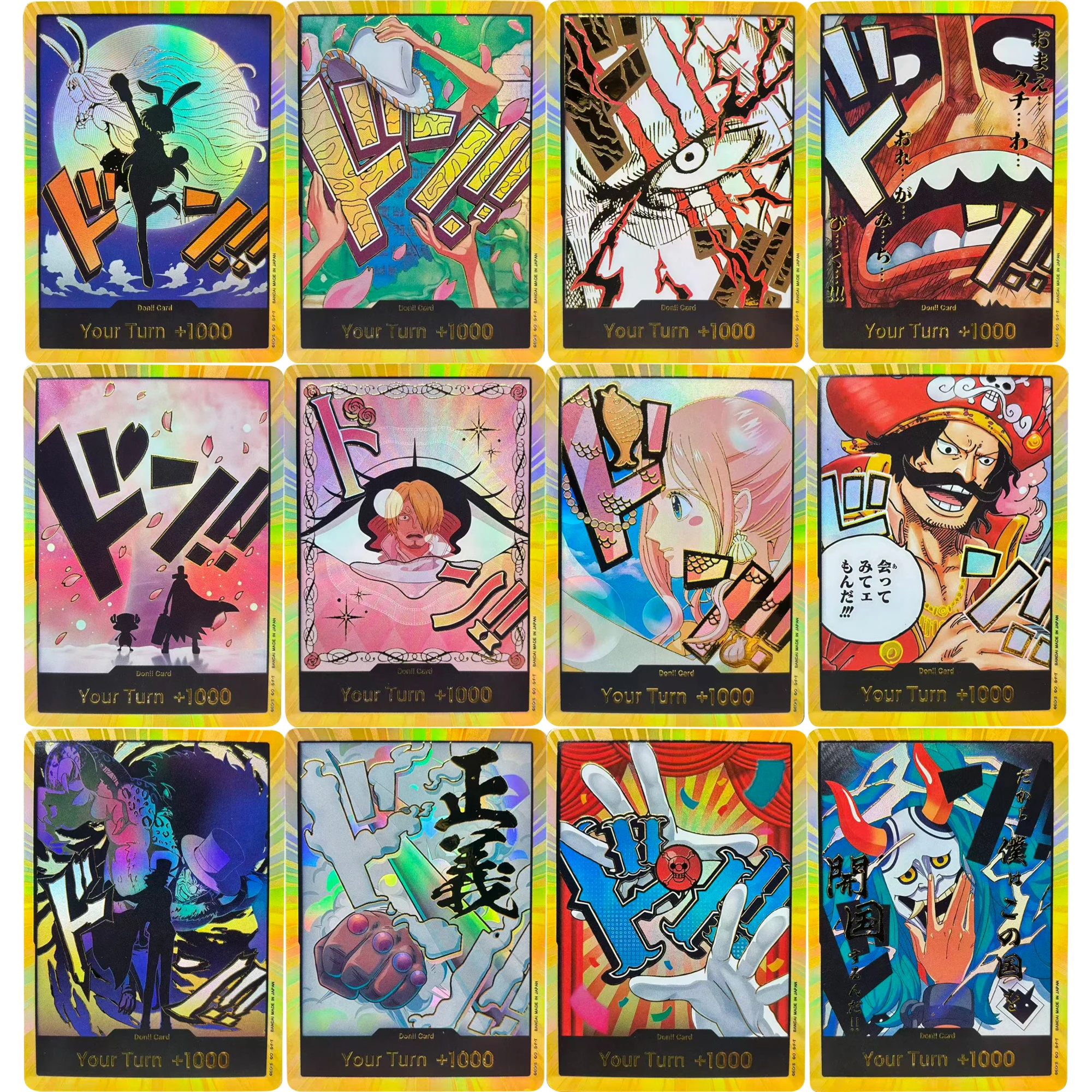 ¡30 unids/set OPCG de una pieza inglés DON! Tarjeta Rebecca Zanahoria Yamato Roger Tarjeta Flash Self Made Anime Colección Tarjeta Regalo Juguete