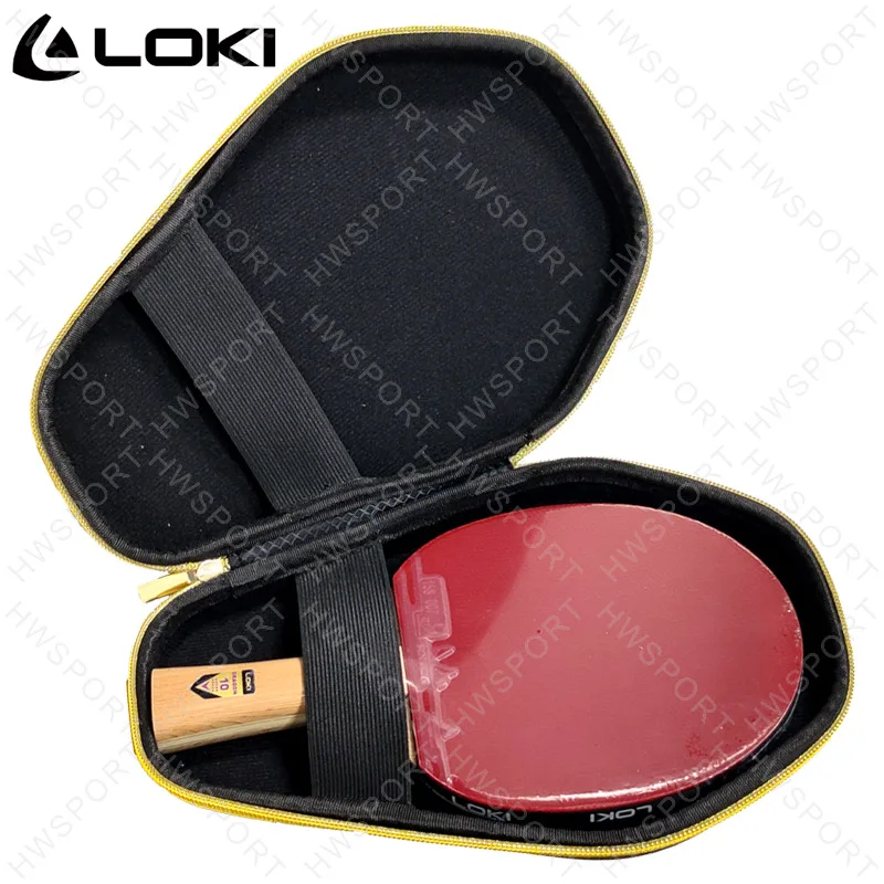 LOKI Table Tennis Racket Case Dragon Pattern Portable Protective Ping Pong Racket Case Bag Hard Shell