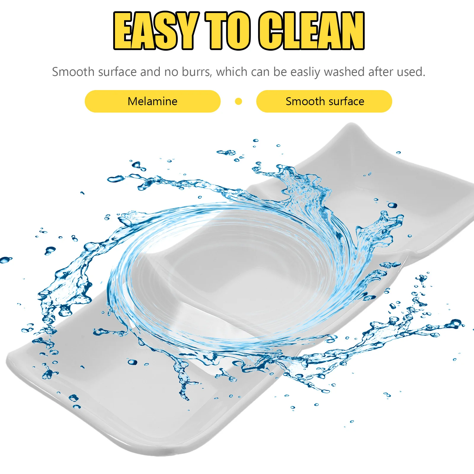 Bandeja para inmersión de salsa de tres rejillas, práctica plato de condimentos para el hogar para salsa de soja, aceite de chile Wasabi, platos para servir en restaurante