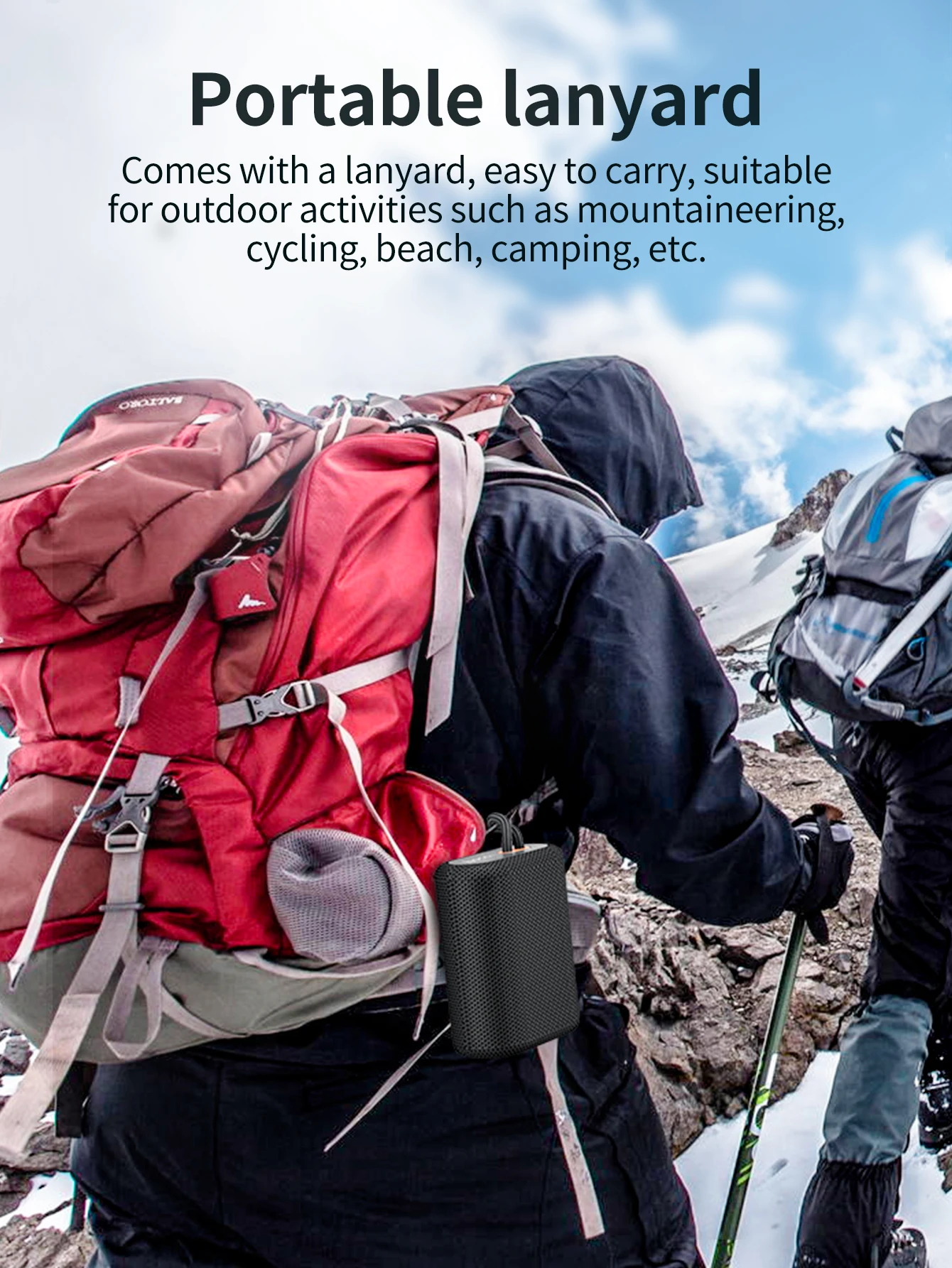 HOCO BS47 Sports Bluetooth Speakers Mini Portable Waterproof Outdoor Cycling Audio Bass Stereo Loudspeaker Support TF Card FM