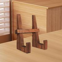 Wooden Plate Holder Desk Book Shelf Rustic Portable Easel Display Stand for Home Decor Countertop Kitchen Counter Desk Tablet