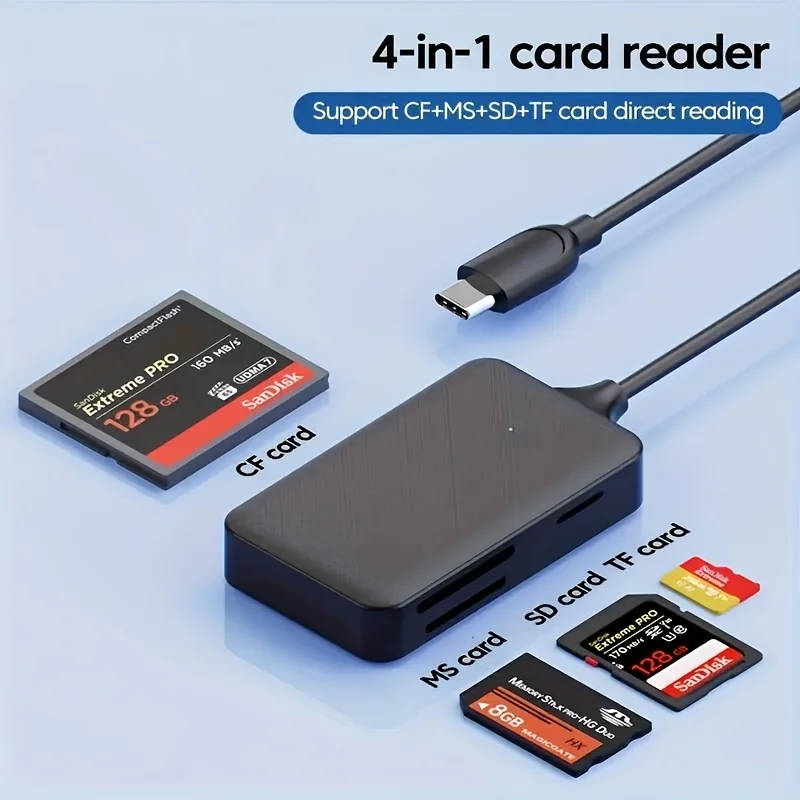 

Двойной интерфейс (USB и USB-C) SD/SDHC/SDXC/MMC/Micro SDXC/MS/MS Pro/CF, совместимый с Windows