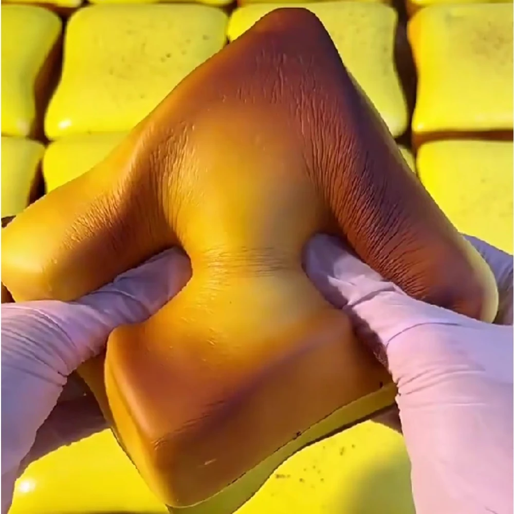 Squishy manteiga torrada pão squeezetoys para alívio do estresse, macio lento-rise anti-ansiedade sensorial brinquedos para adultos crianças tdah