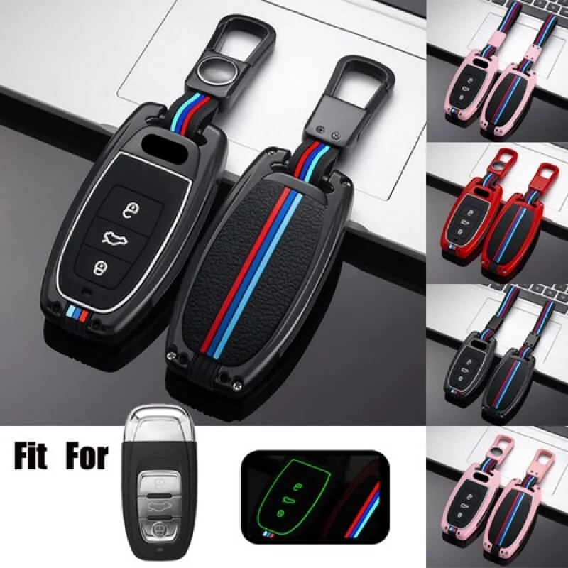 

A+ Zinc Alloy Silicone Car Key Case Cover For Audi A3 A4 A5 A6 A7 Q3 Q5 Q7 TT R8 RS