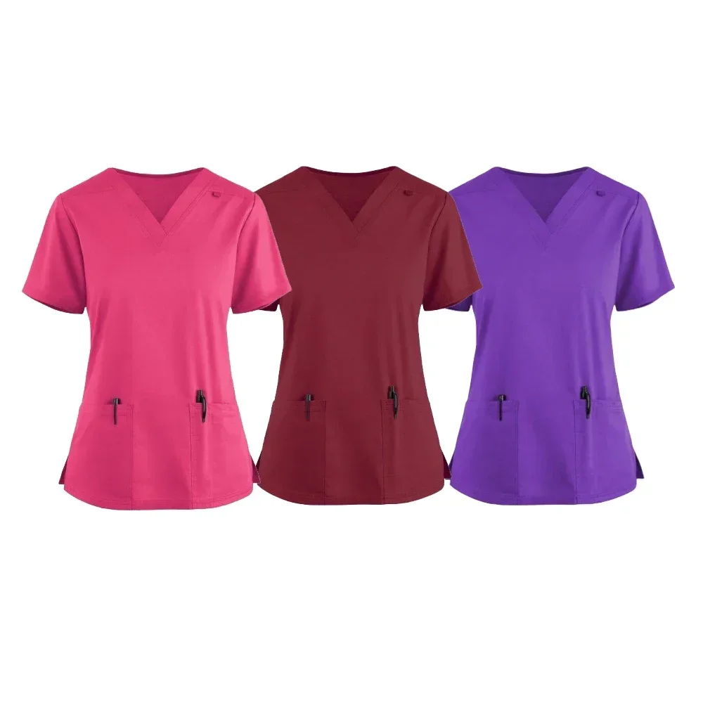 Ziekenhuis Overall Scrub Tops Vrouwen Tandarts Werkuniform Verpleegster Scrub Uniformes Ziekenhuis Werkkleding Schoonheidssalon Apotheek Kleding