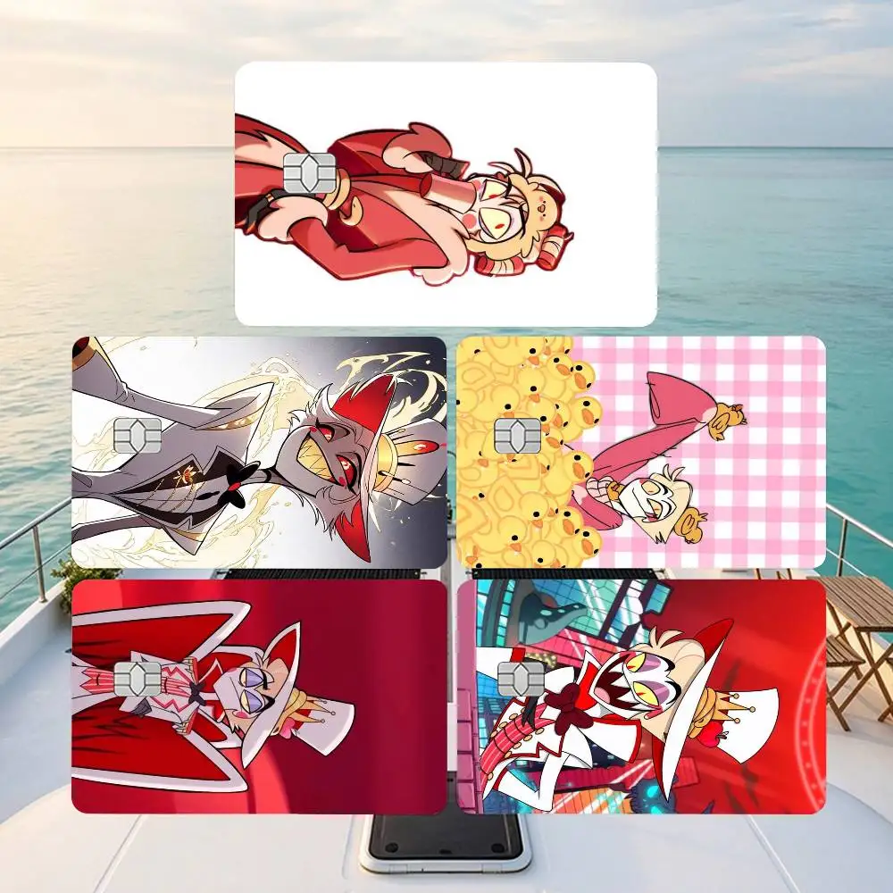 HazbinS Hotel L-Lucifer Magne Credit Card HD Stickers Game Card Decal Small Chip Waterproof Sticker Gift