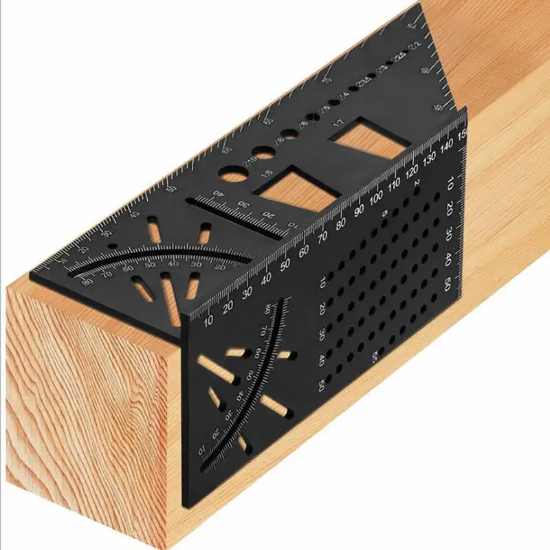 Wood Working Ruler Multifunctional Angle Ruler 3D Mitre Angle Measuring Gauge Square Size Marking Gauging Carpenter Tool