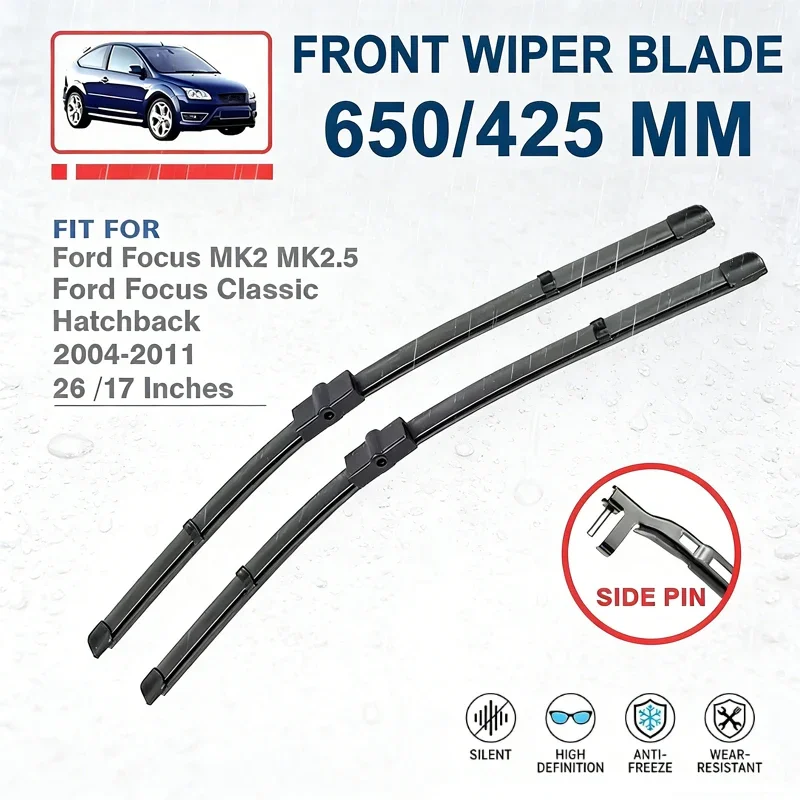 

Front Wiper Blades 26"+17" For Ford Focus 2 MK2 MK2.5 2004-2011 Classic Hatchback Windshield Windscreen Car Accessories 2005