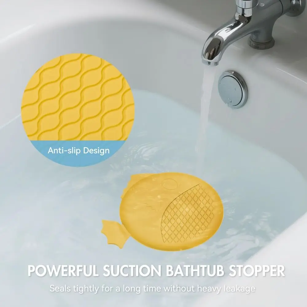 3PCS Silicone Bathtub Drain Stopper Anti Slip No Leak Sink Drain Cover Stay Puts 5.9 Inch Bathroom Sink Stopper Kitchen Sink
