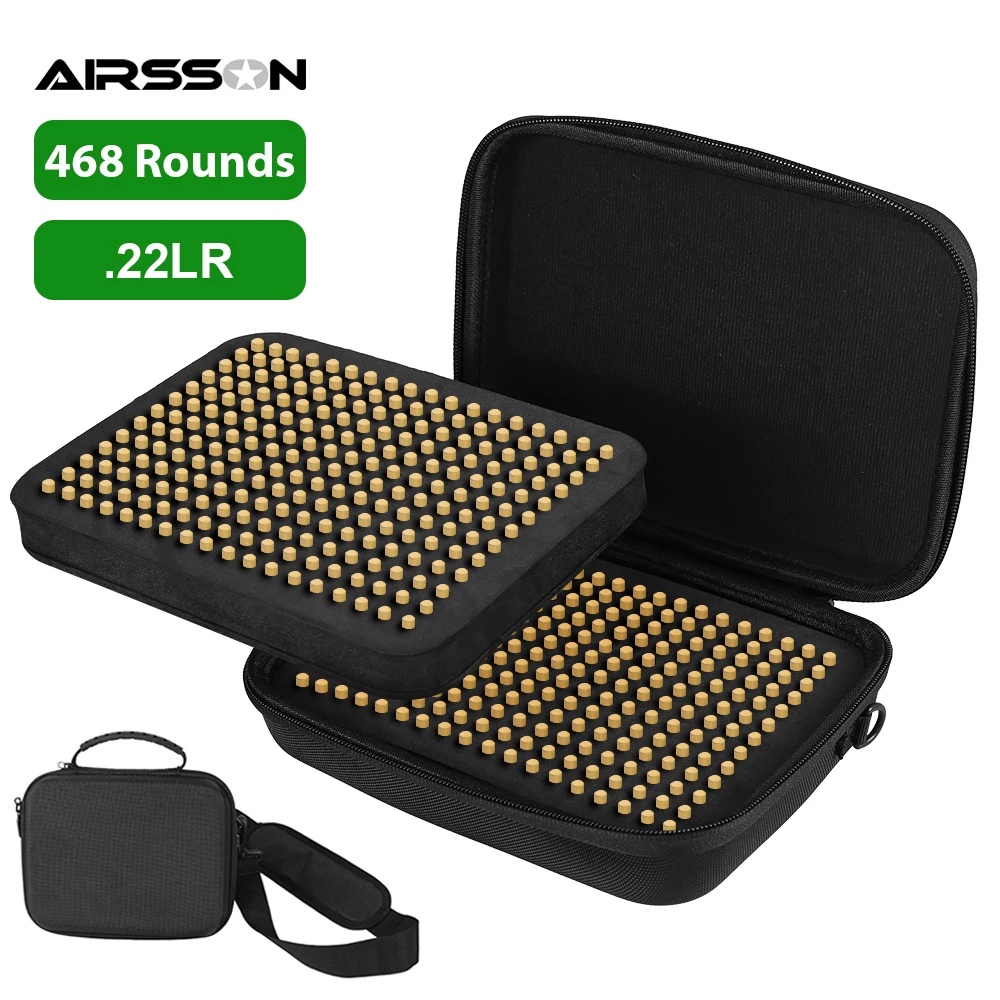 

468 Rounds .22LR Ammo Box Soft EVA Double Layer Ammunition Storage Case Bullet Holder Handbag Outdoor Cartridge Carry Pouch