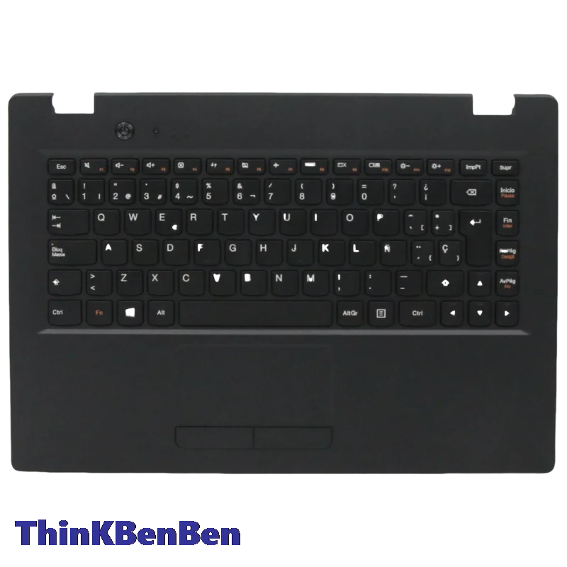 ES Spanish Black Keyboard Upper Case Palmrest Shell Cover For Lenovo Ideapad 100S 14 14IBR 5CB0K65030