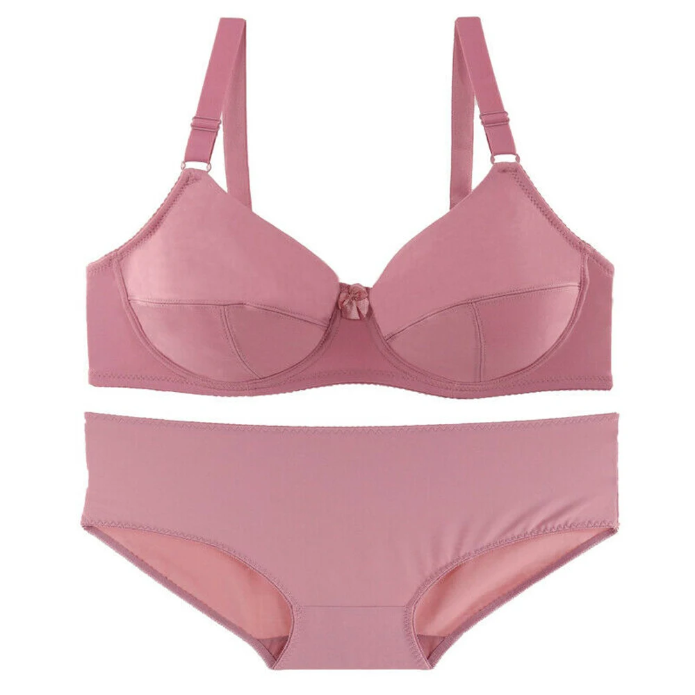 Women Underwear Suit Plus Size Bras Set Sexy Brassiere Panty Big Boobs Non Padded Lingerie Tops Big Size 38 40 42 44 46 48 50