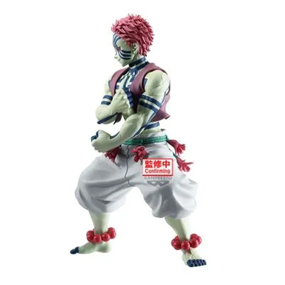 Bandai Banpresto Vibration Stars Demon Slayer Akaza Stripe Tattoo Anime Desktop Licensed Fan Collectible Statue Gift Toy