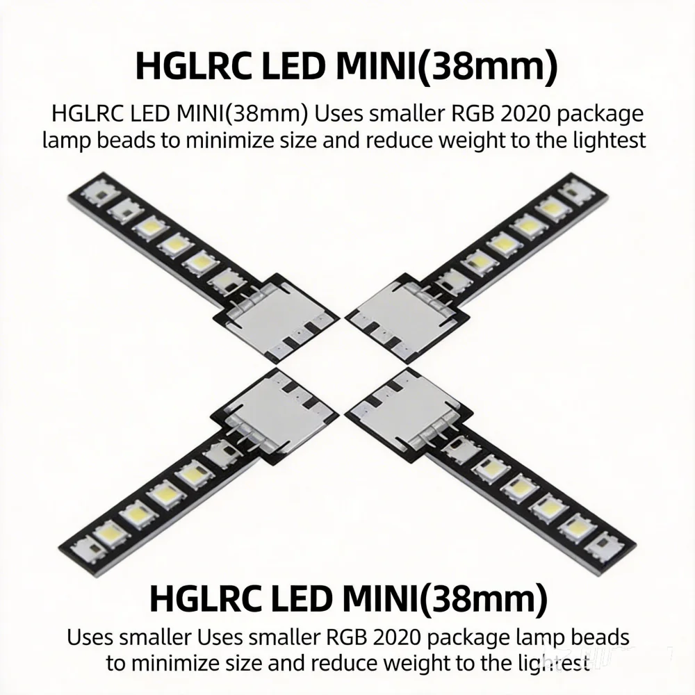4PCS Original HGLRC LED Lite(25mm)/LED MINI(38mm) Programming Light Strip/Control Board For RC Toy/Racing Drone FPV DIY