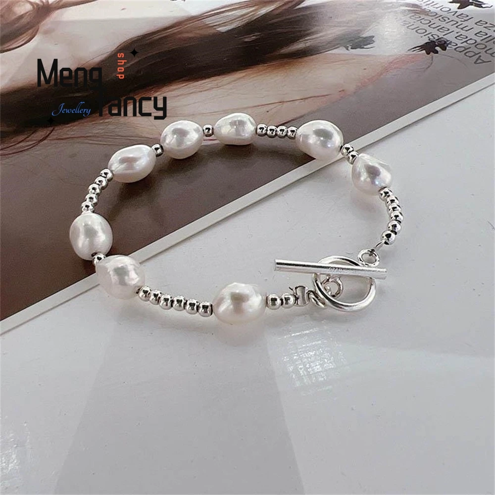 

Irregular-Shaped Freshwater Pearl Bracelet, T-Shaped Buckle Bracelet, Internet-Famous Wristband Fashionable And Elegant Jewelr