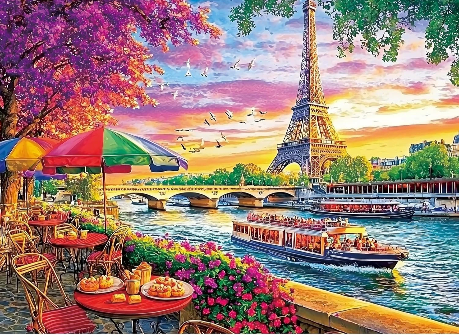 

120/300/500/1000 Pieces Adult Eiffel Tower Paris Ship Jigsaw Puzzle Stress Relief Entertainment Toys Landscape Puzzles Gifts