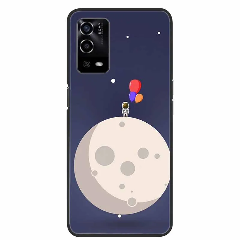 Per OPPO A55 4G custodia astronauta Silicone TPU custodia morbida per telefono con Cover posteriore per Oppo A55 4G A 55 Funda paraurti spazio antiurto Coque