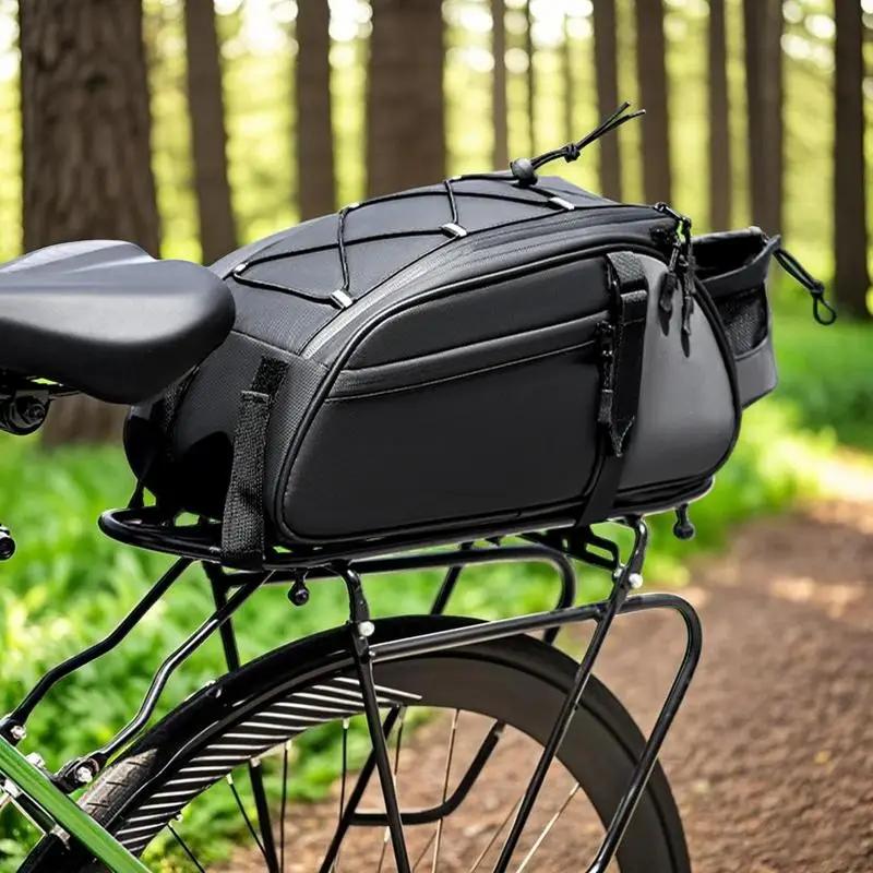 Bike Backseat Storage 8L Cycling Trunk Bag Adjustable Cycling Saddle Organizer Pouch For Mobile Phones Tissue Key Repair Tools