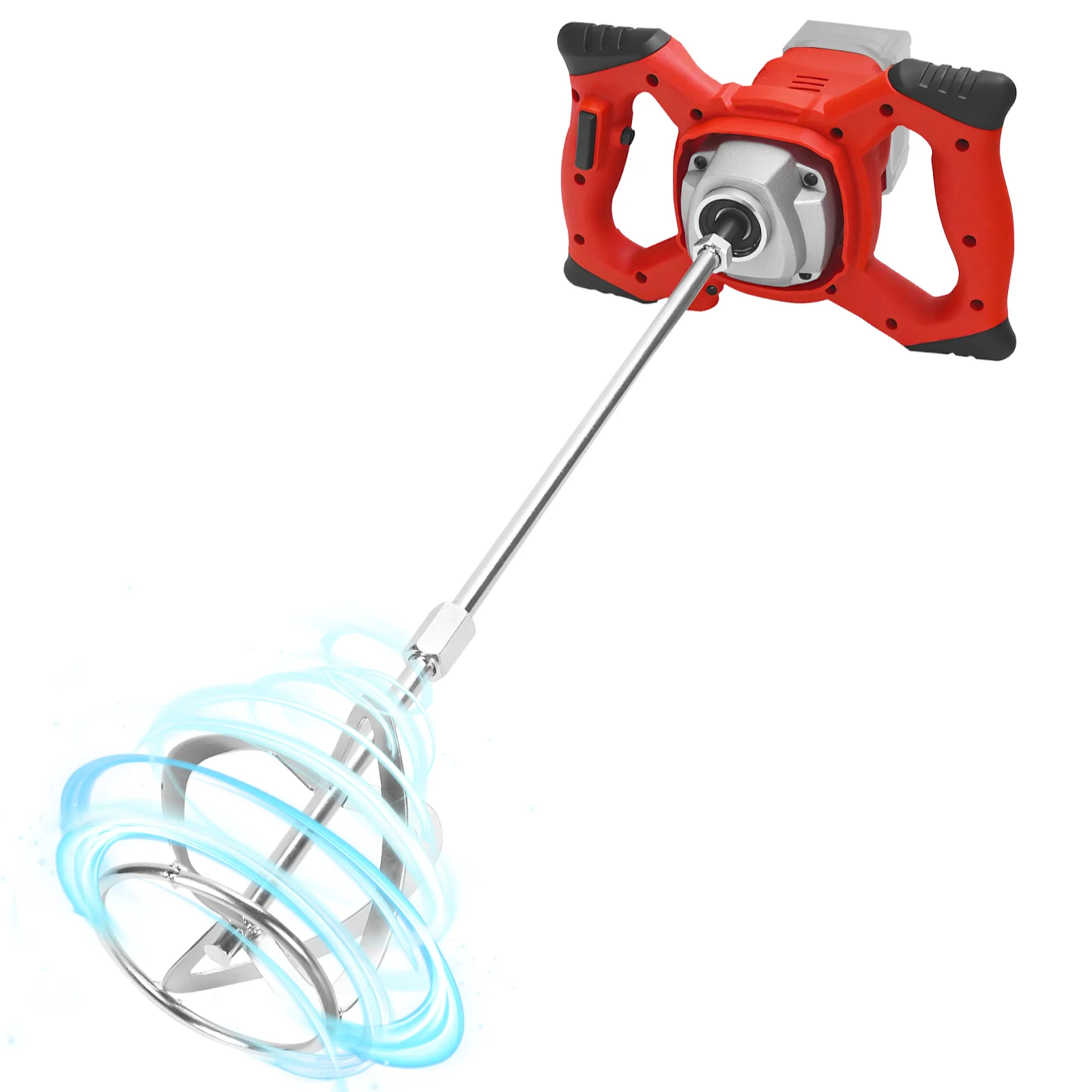 Brushless Cement Mixer Cordless Electric Concrete Mixer 6‑Speed Mud Motar Paint Fodder Stirring Tool For Milwaukee 18V Battery