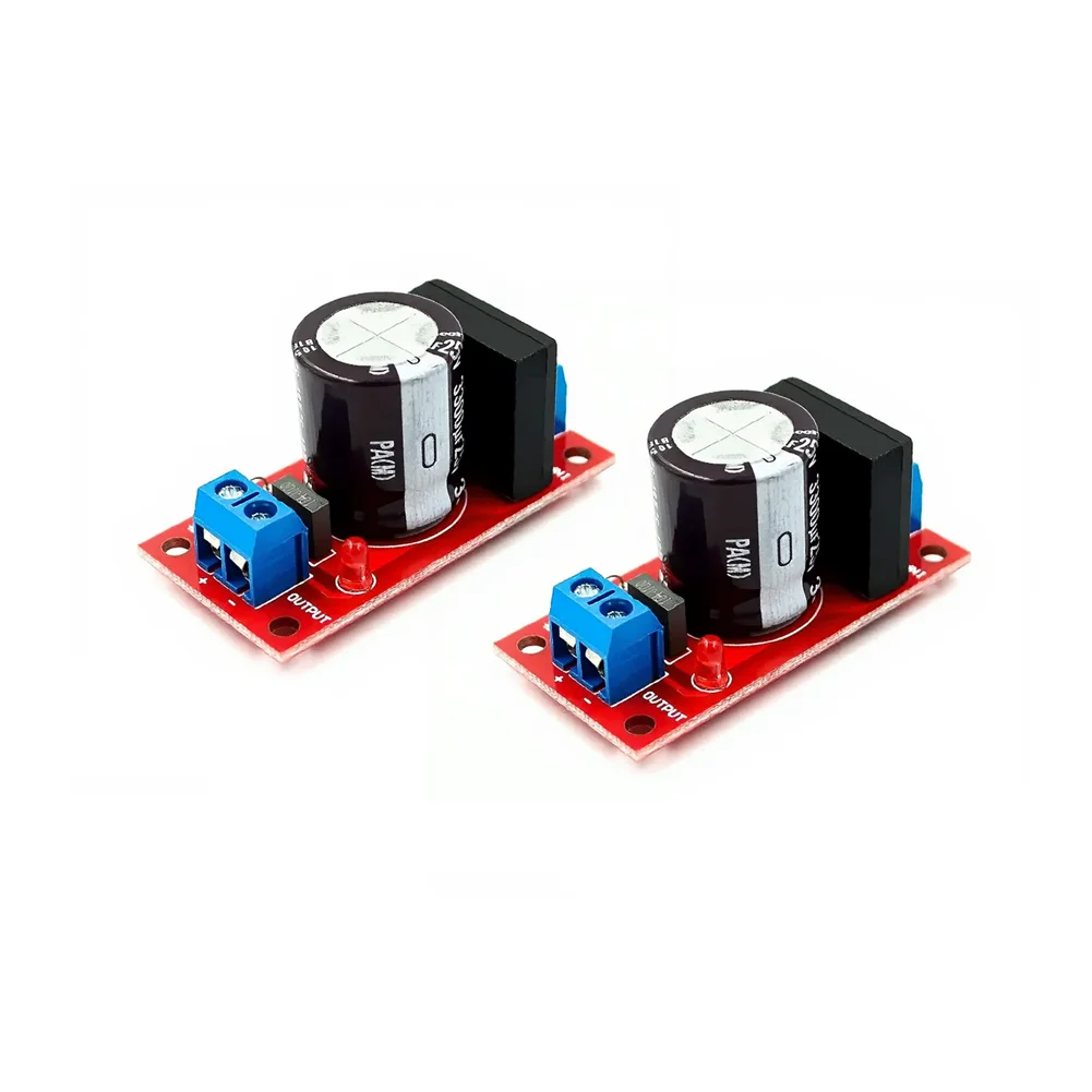 2PCS 50x25mm Power Supply Board AC 18V To DC Converter 8A Filter With LED Light For Alternative Energy Charger Project