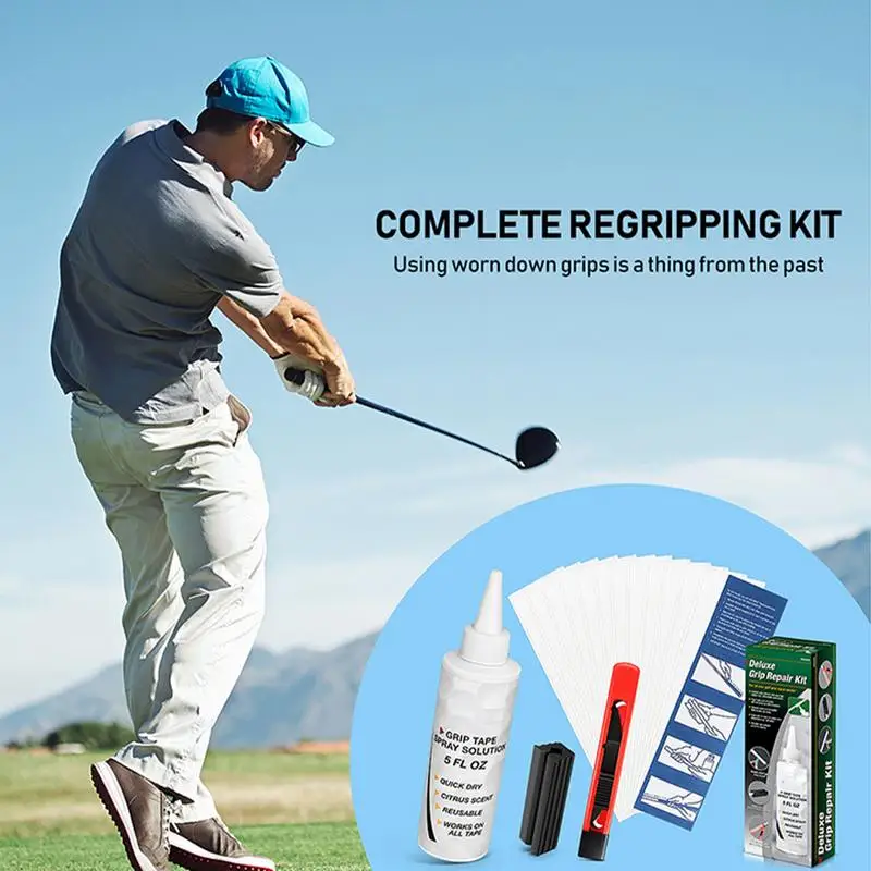 

Golf Club Regrip Kit Golf Regrip Replacement Tool Kits Golf Equipment With Strong Adhesive Grip Tape For Golf Novices