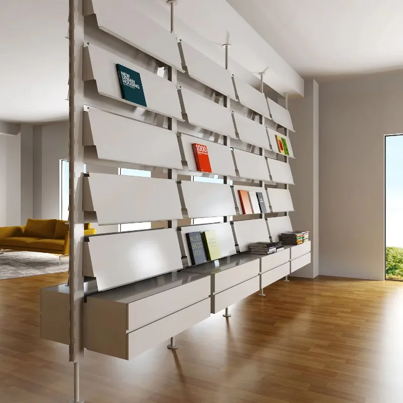 Modern Metal Cabinet Storage Rack for School & Office Use Durable Adjustable Customizable Shop Display Stand Space Saving Design - view 6
