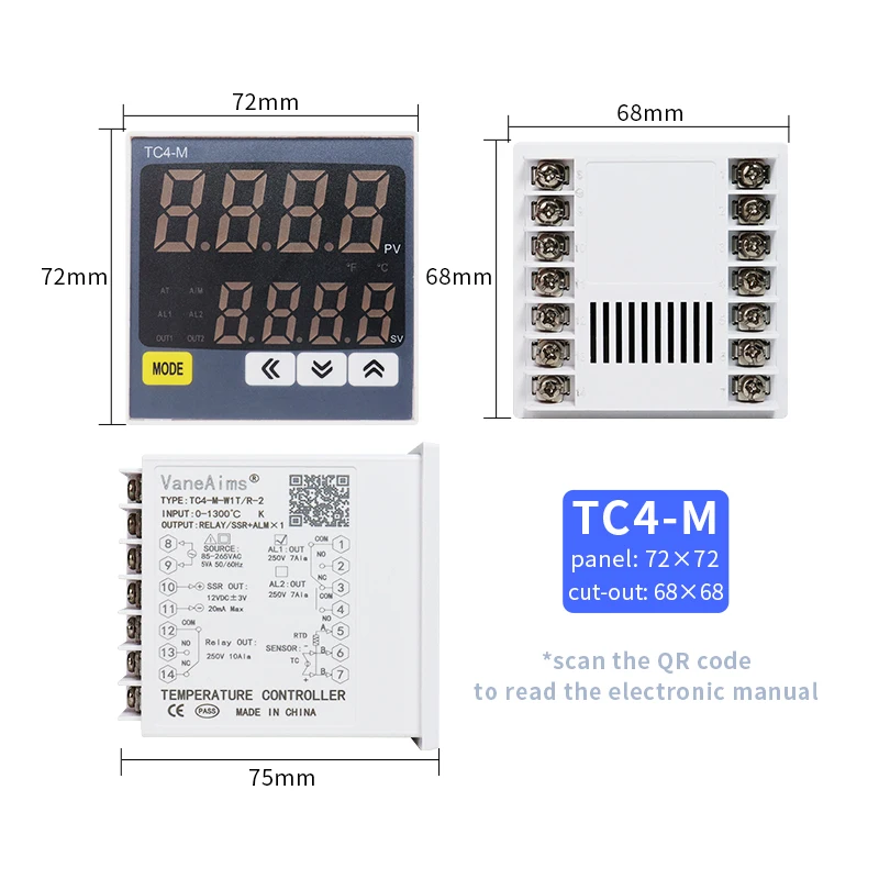 Variant: TC4-M 72x72mm