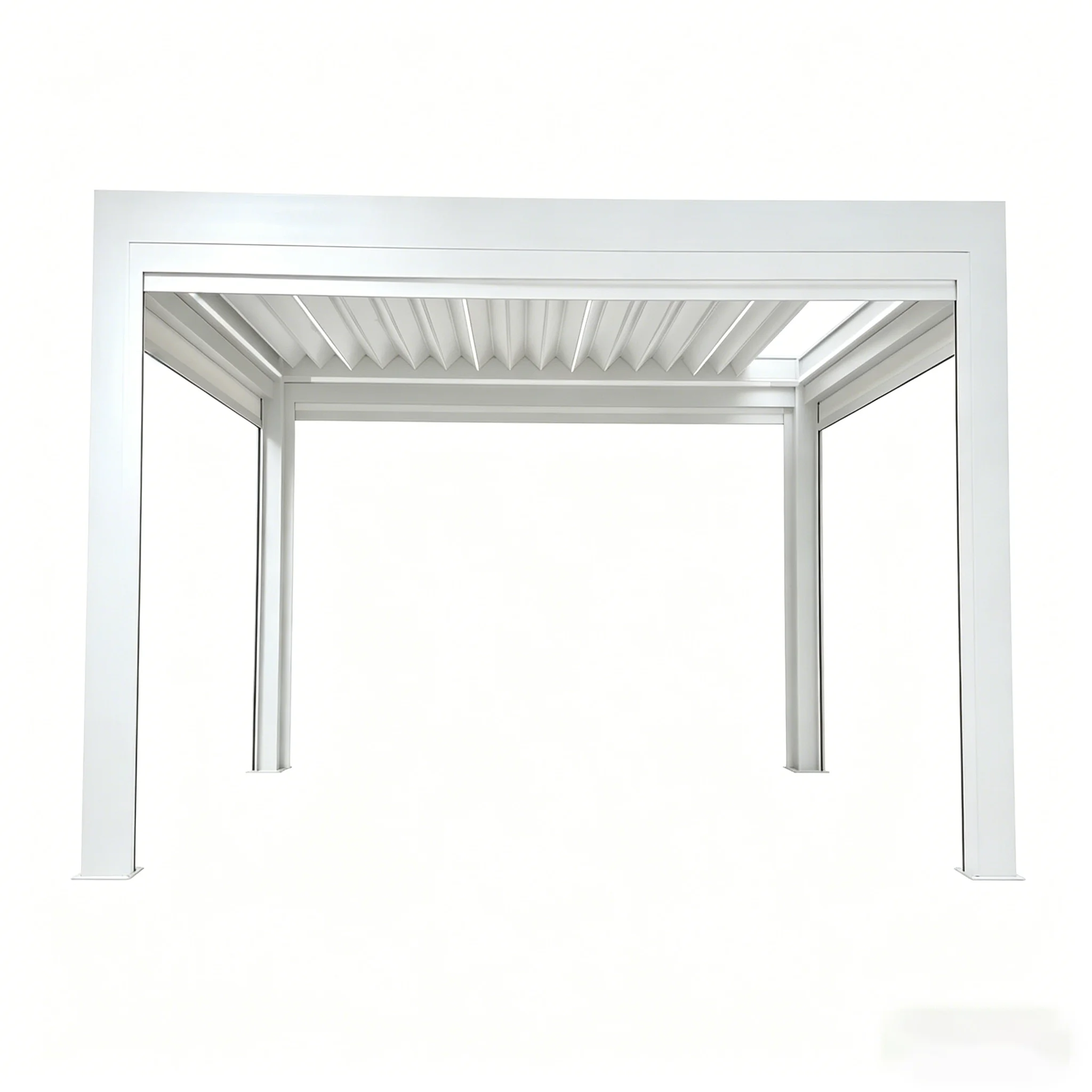 Pergola rétractable, aluminium robuste, électrique, toit à lames orientables imperméable, abri de pa