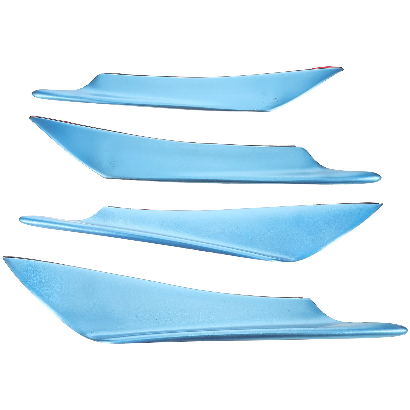 4Pcs Front Bumper Canards Spoiler Trim ABS Universal Car Front Lip Splitter for Improved Stability High Speed Driving Car