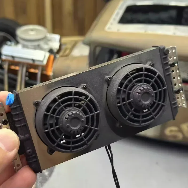 1 مجموعة مقلد مروحة التبريد الديكور ل 1/10 RC الزاحف سيارة Traxxas بطاقة قصيرة المدافع محوري RC4WD اكسسوارات