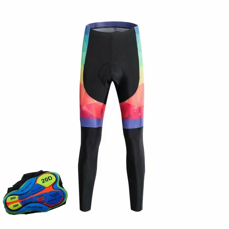 

Outdoor Racing Mountain Bike Sweatpants Colorful Bicycle Clothing Pro Team Long Tights Newest Men's Autumn Winter Cycling Pants