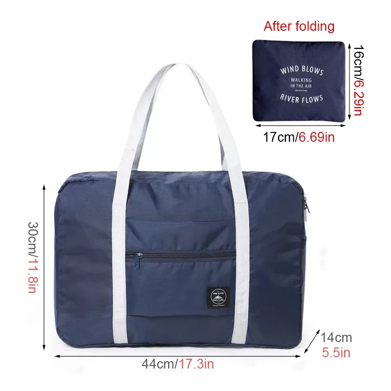 Foldable Travel Duffel Bag Lightweight Women and Men Weekender Overnight Bag Single Shoulder Hand Luggage Bag