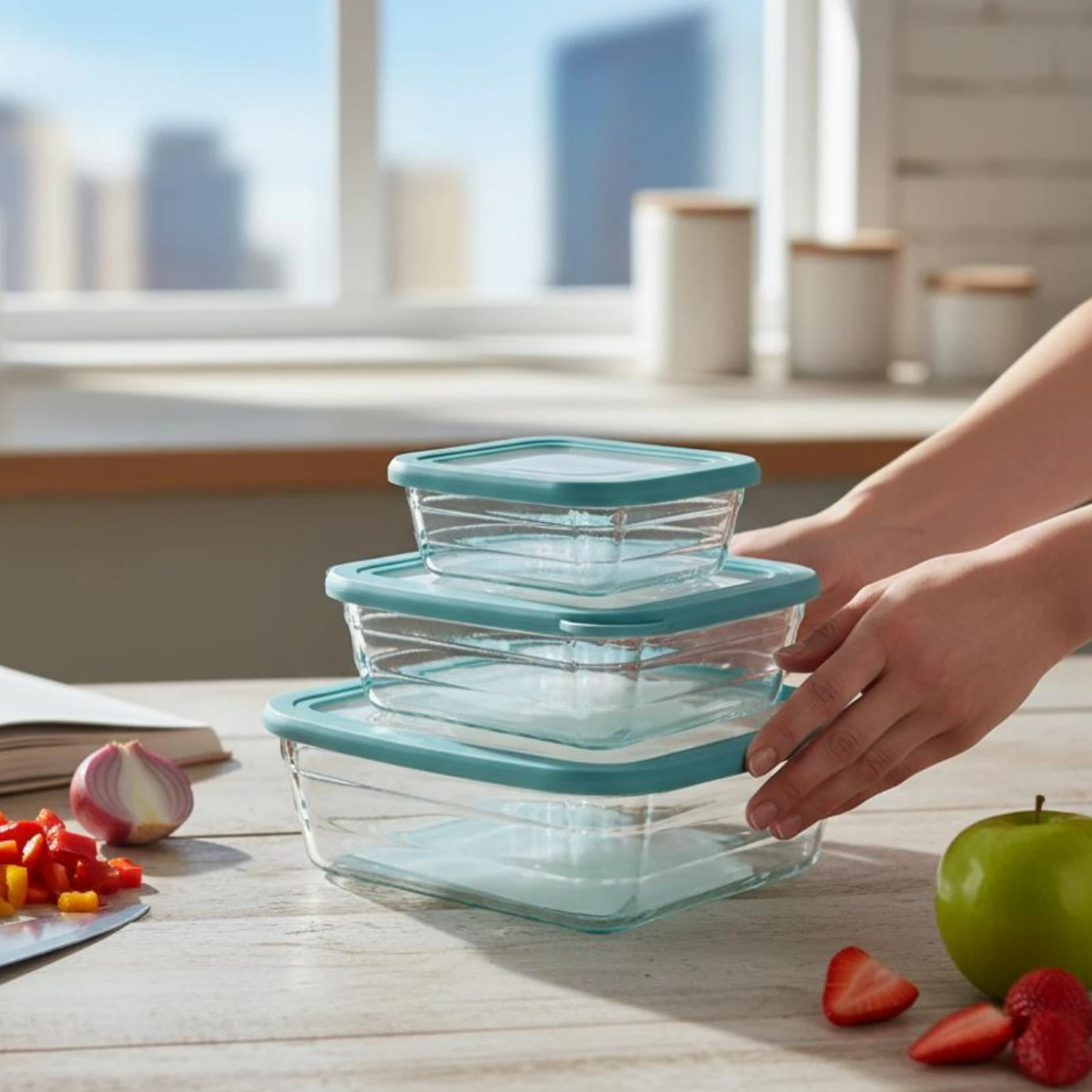 Ensemble de 3 récipients alime - Meal Prep Glass Containers With Lids avis et prix