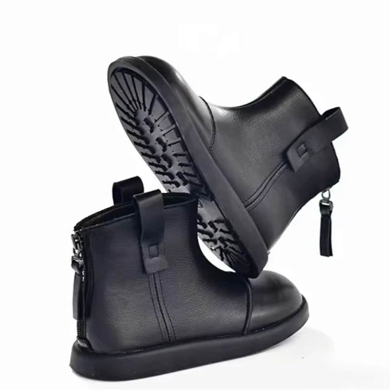 Children Shoes Genuine Leather Ankle Boots Chelsea Casual Autumn Winter Baby Toddler Fashion Cowhide Riding Boots Girls Kids